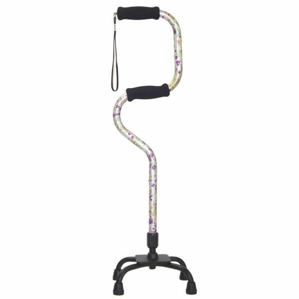 杖２段型4点花柄すずらん自立式女性