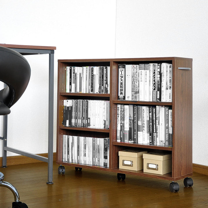 押入れラック幅20cm奥行75cmすき間収納3台組キャスター付