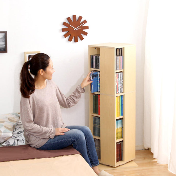 回転コミックラック5段ブックシェルフ幅39cm