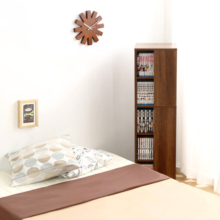 回転コミックラック5段ブックシェルフ幅39cm