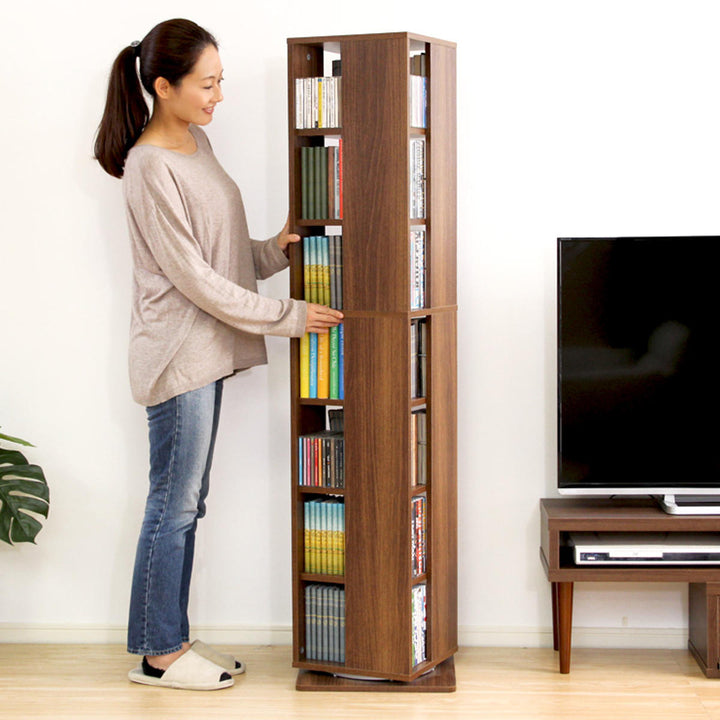 回転コミックラック7段ブックシェルフ幅39cm