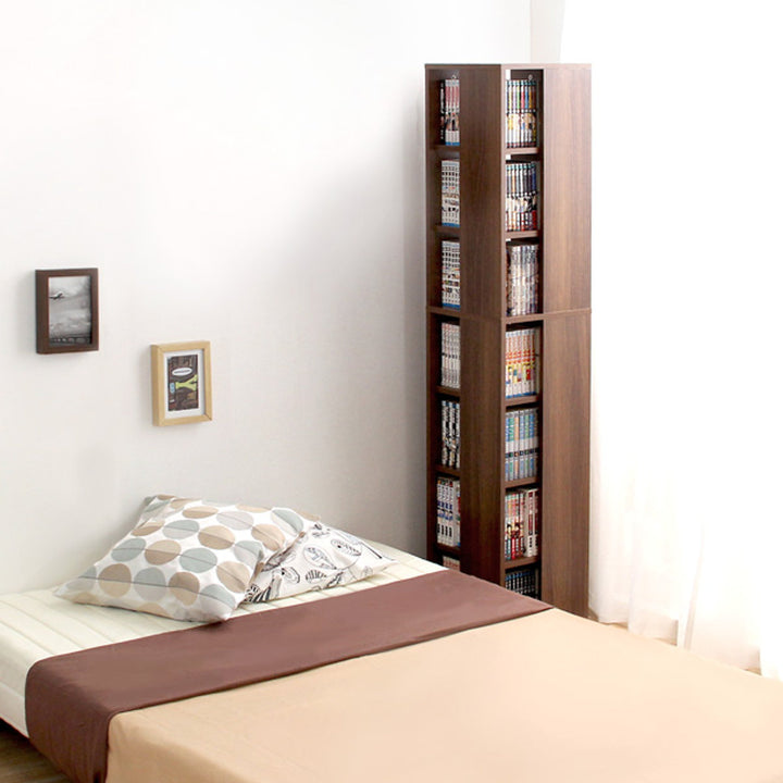 回転コミックラック7段ブックシェルフ幅39cm