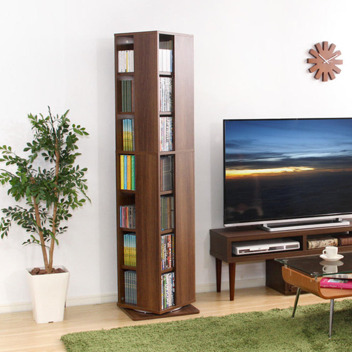 回転コミックラック7段ブックシェルフ幅39cm