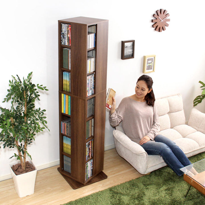 回転コミックラック7段ブックシェルフ幅39cm