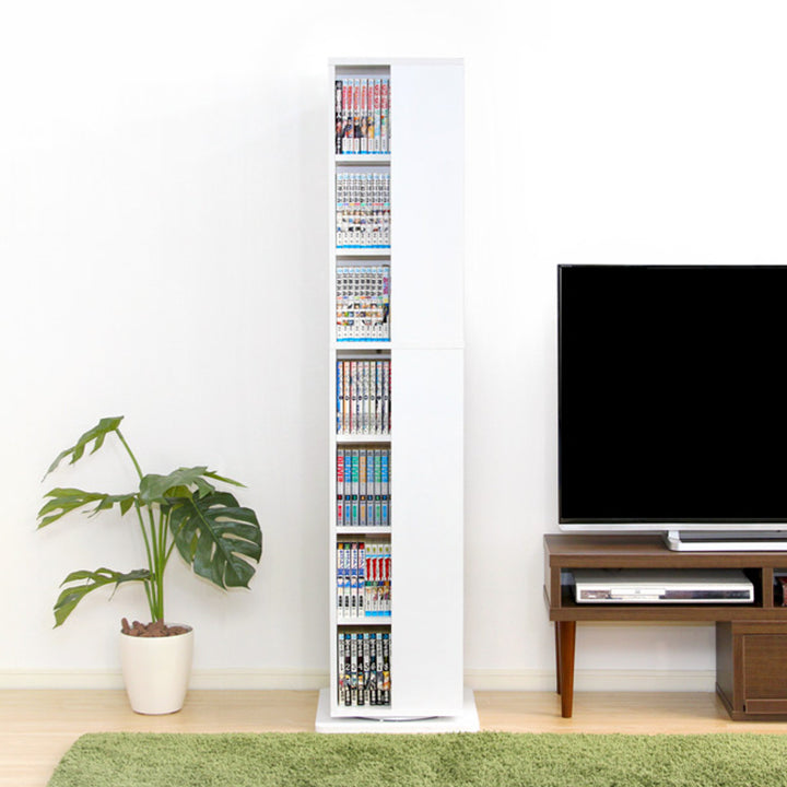 回転コミックラック7段ブックシェルフ幅39cm