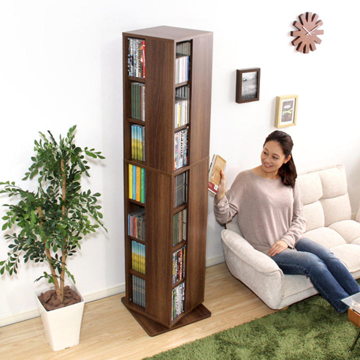 回転コミックラック7段ブックシェルフ幅39cm