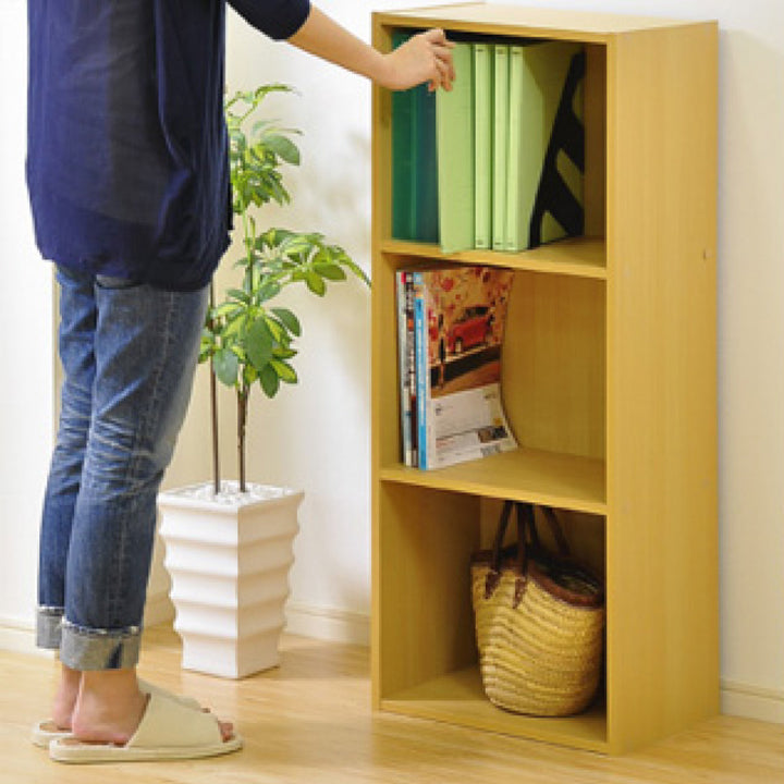 カラーボックス幅42cm3段A4収納2台組