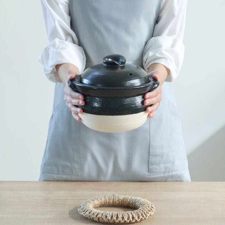 炊飯土鍋3合絶品ごはん鍋中蓋付き萬古焼日本製