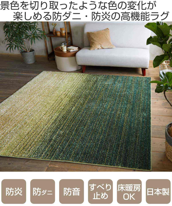 ラグスミノエオンブレー130×190cm防ダニ防炎