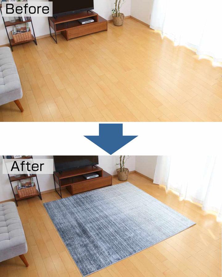 ラグスミノエオンブレー190×190cm防ダニ防炎