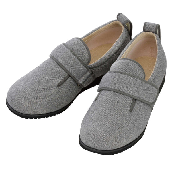 介護シューズあゆみダブルマジック2ヘリンボン両足3ELL～5L施設用