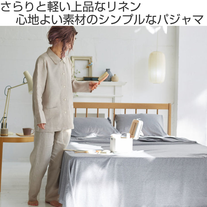 パジャマFabtheHomeLサイズレディースファインリネンone-wash麻100％リネン麻