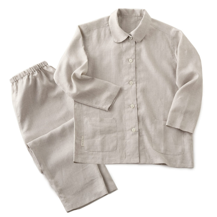 パジャマFabtheHomeLサイズレディースファインリネンone-wash麻100％リネン麻