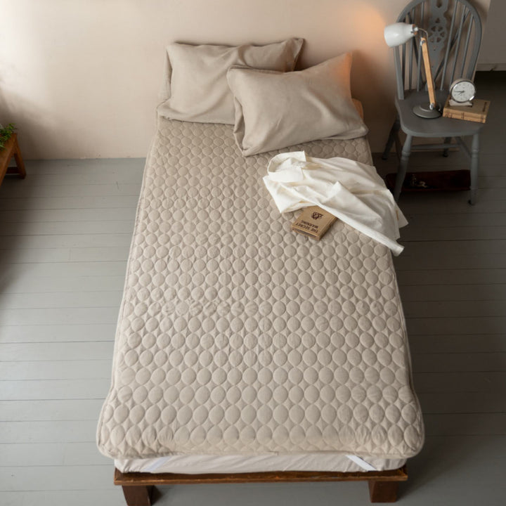 敷パッドFabtheHomeシングルファインリネンone-wash