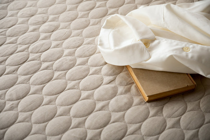 敷パッドFabtheHomeシングルファインリネンone-wash