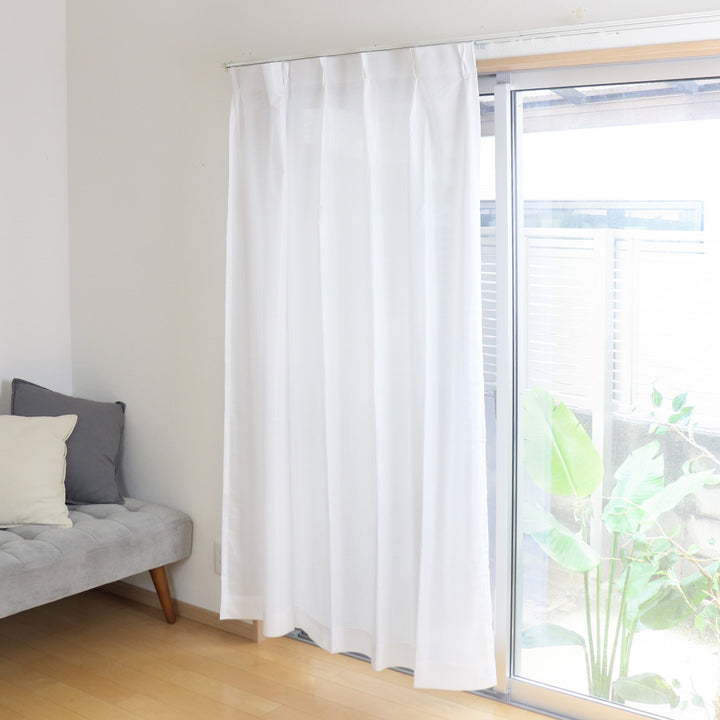 レースカーテン2枚組UVカットプライバシー幅100×丈103～238cm