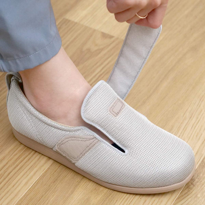 介護シューズあゆみダブルマジック2メッシュ両足3E3L～5L施設用