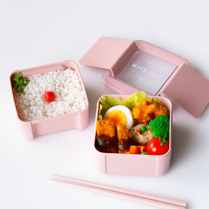 お弁当箱イージーケアランチスクエア2段680ml