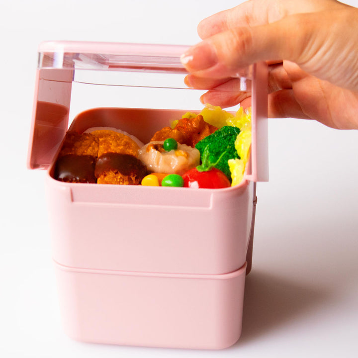 お弁当箱イージーケアランチスクエア2段680ml