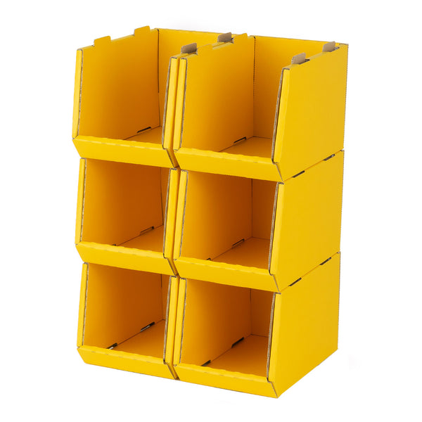 収納ボックス卓上スタッキングコンテナSS6個セット収納ケースコンテナダンボール製