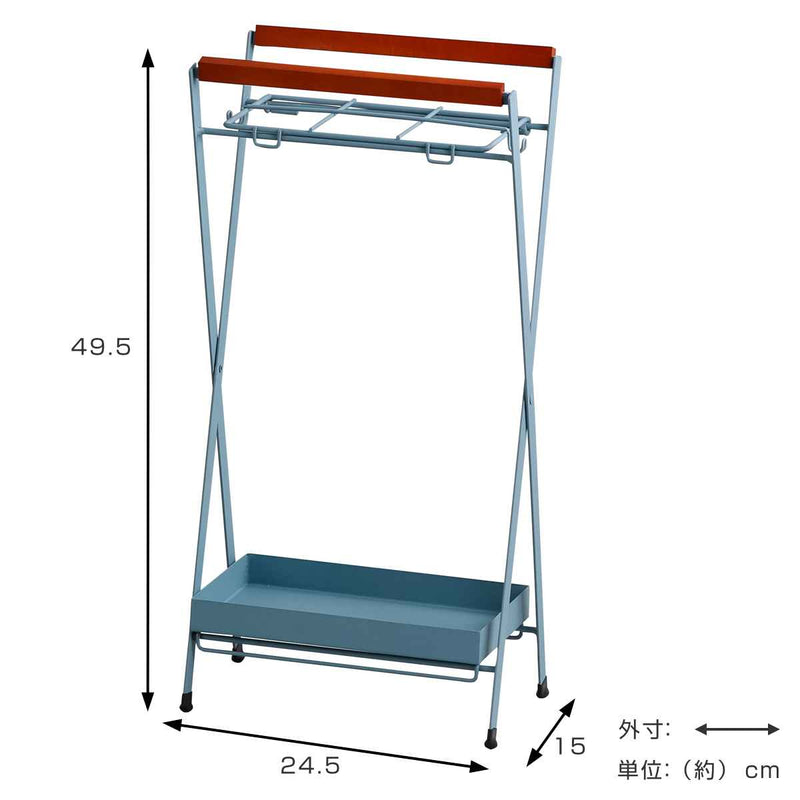 傘立てスリムアイアン木製フレーム