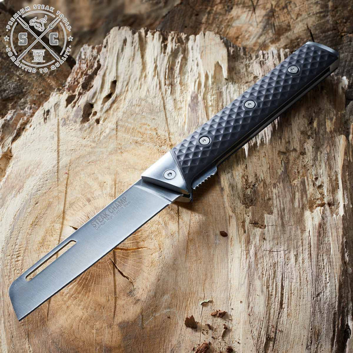 【アウトレット】包丁STEAKCHAMPCHEF’SOUTDOORFOLDINGKNIFE12cmアウトドア