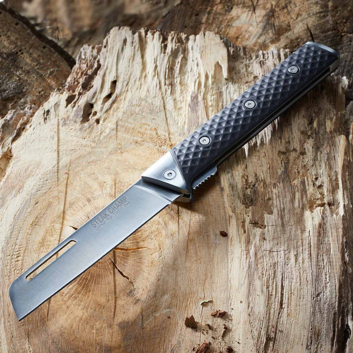 【アウトレット】包丁STEAKCHAMPCHEF’SOUTDOORFOLDINGKNIFE12cmアウトドア