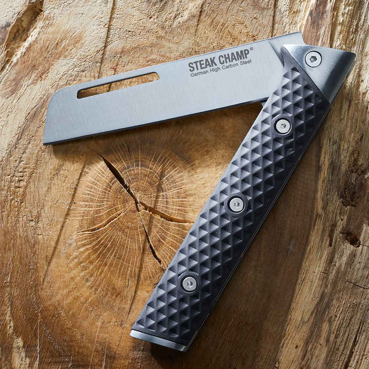 【アウトレット】包丁STEAKCHAMPCHEF’SOUTDOORFOLDINGKNIFE12cmアウトドア