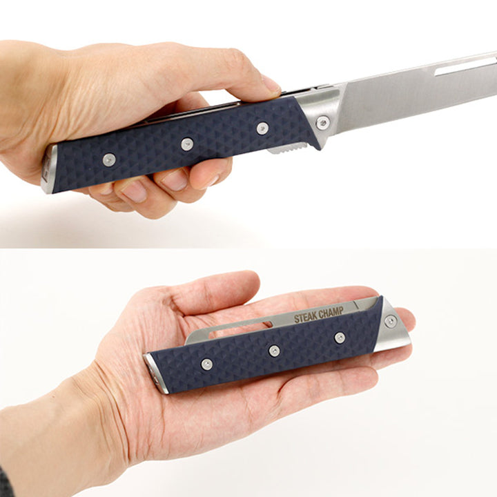 【アウトレット】包丁STEAKCHAMPCHEF’SOUTDOORFOLDINGKNIFE12cmアウトドア