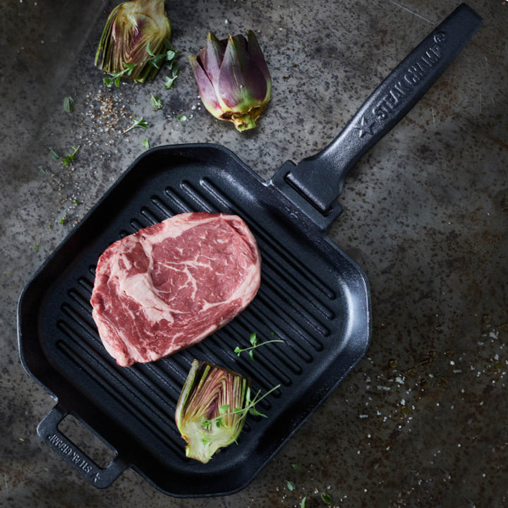 グリルパンSTEAKCHAMPCASTIRONGRILLINGPAN26cm四角取っ手取り外し