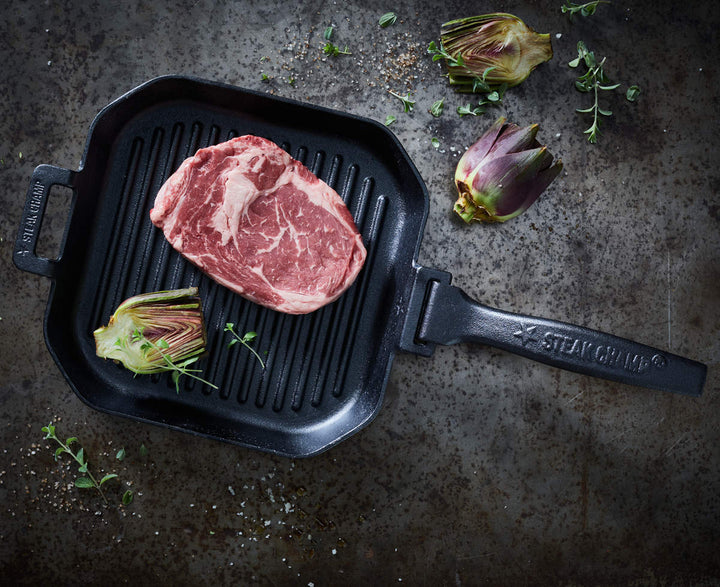 グリルパンSTEAKCHAMPCASTIRONGRILLINGPAN26cm四角取っ手取り外し