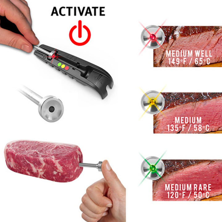 【アウトレット】ステーキSTEAKCHAMP焼き具合THERMOMETER3COLORLED