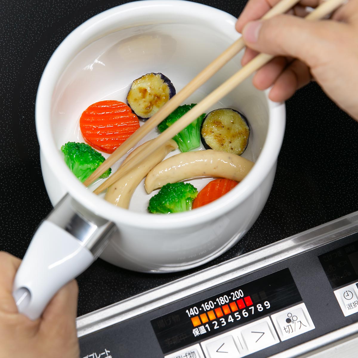 マルチポット 16cm 2L IH対応 ガラス蓋付き ホーロー製 マルチクック