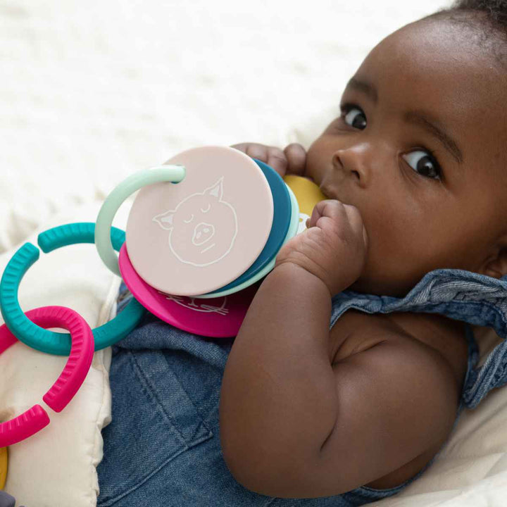 ベビートイ０ヶ月～シリコン製TeethingFlashcards