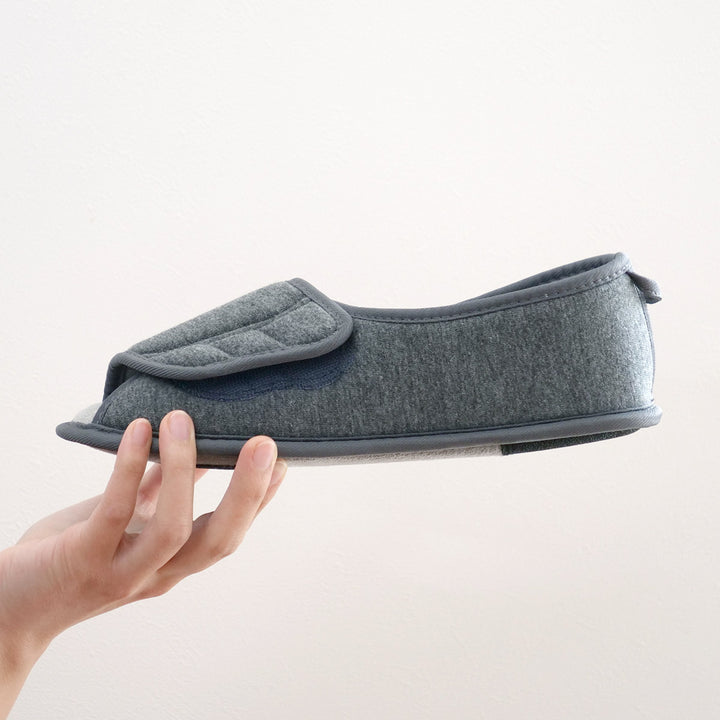 介護シューズあゆみやわらか底でフィット前開き両足3EM～LL自宅用