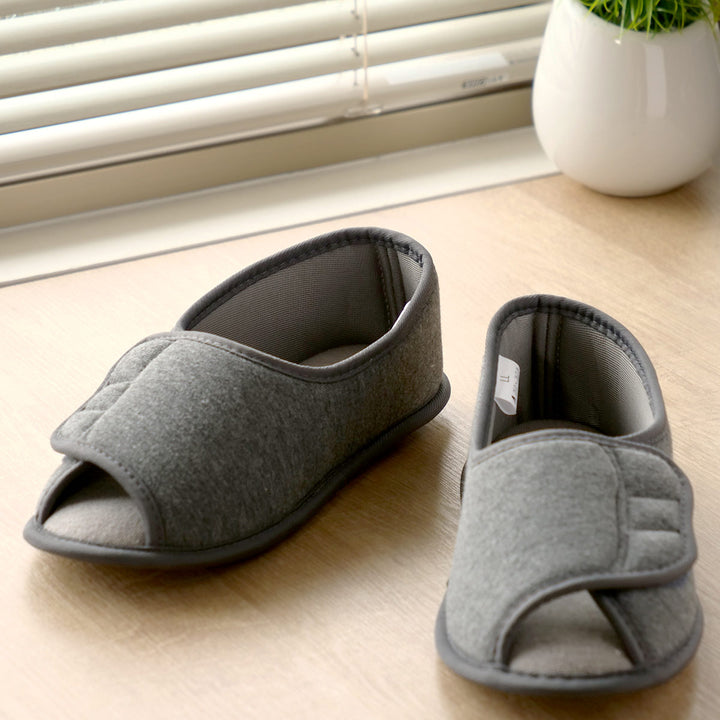 介護シューズあゆみやわらか底でフィット前開き両足3EM～LL自宅用