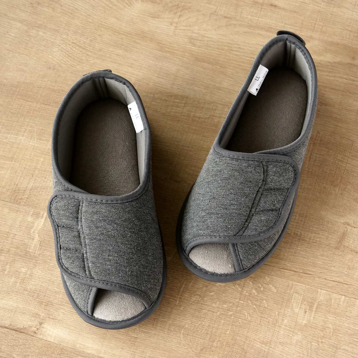 介護シューズあゆみやわらか底でフィット前開き両足3EM～LL自宅用