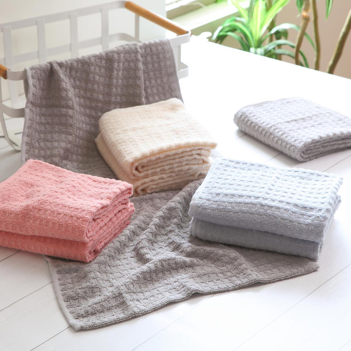 フェイスタオル32×78cmふんわりPLUS無撚糸