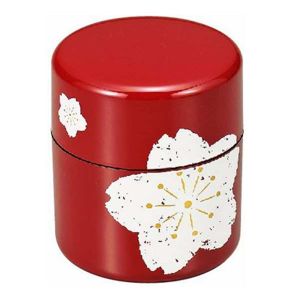 茶筒380ml朱桜黒椿HAKOYA