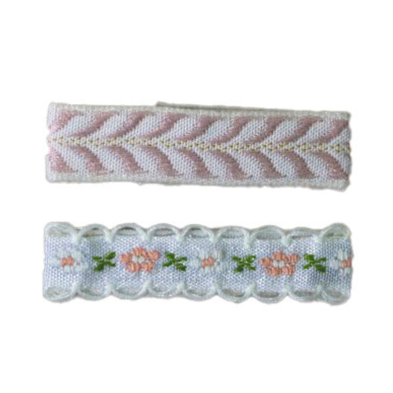 ꫛꫀꪝ【ローズ柄トリプル】ベビーヘアクリップ　キッズヘアクリップ　ヘアピン ꫛꫀꪝ【ローズ柄トリプル】ベビーヘアクリップキッズヘア