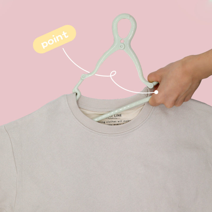 ハンガー6本組ベビー&キッズキャッチフックハンガー首元を伸ばさずに干せる