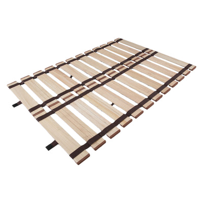 すのこベッド ロール式 ダブル 薄型軽量 天然木
