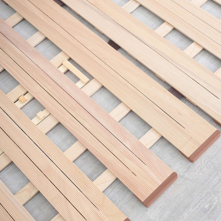 すのこベッド三つ折り式シングル薄型軽量天然木