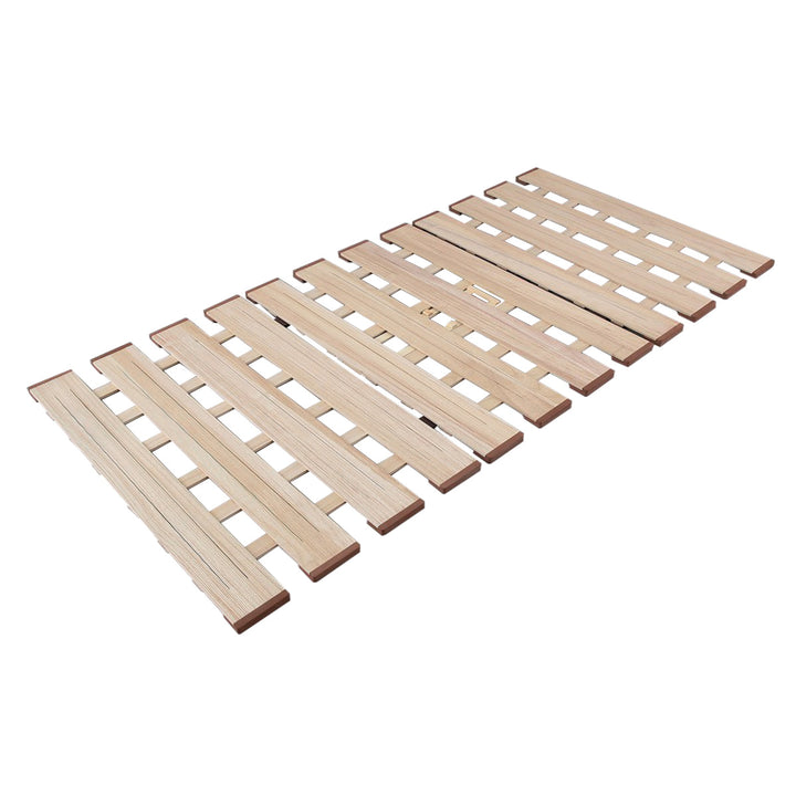 すのこベッド三つ折り式シングル薄型軽量天然木