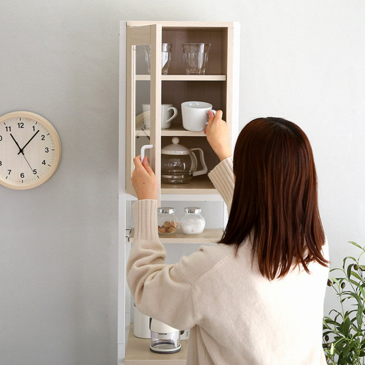 すき間収納幅34.5cmごみ箱上ラックヴィンテージ調