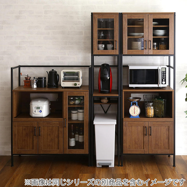 すき間収納幅34.5cmごみ箱上ラックヴィンテージ調