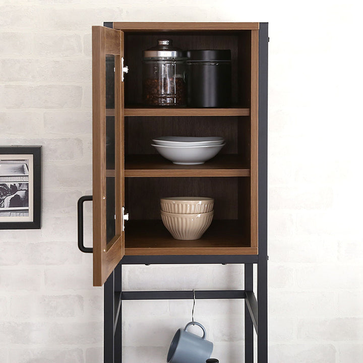 すき間収納幅34.5cmごみ箱上ラックヴィンテージ調