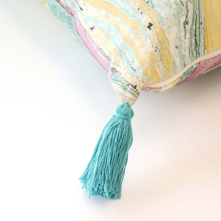 クッションカバー45×45cmマーブル柄ハンドメイド一点物綿100％