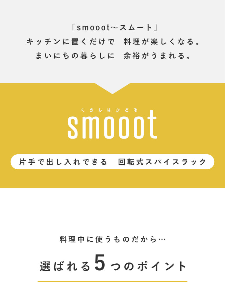 調味料ラック回転スパイスラックSmooot