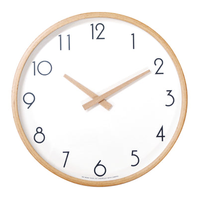 掛け時計 おしゃれ キャンパスウォールクロック 直径31cm Lサイズ 天然木